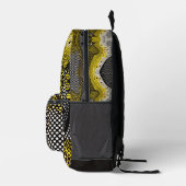 Modern Abstract Dot Pattern  Bedruckter Rucksack (Rechts)
