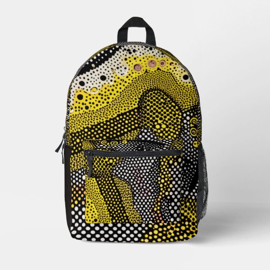 Modern Abstract Dot Pattern  Bedruckter Rucksack (Vorderseite)