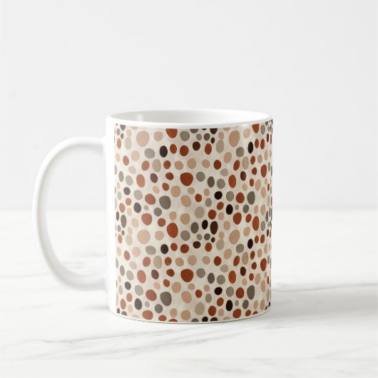 Modern Abstract Dot Pattern Mug Kaffeetasse (Links)