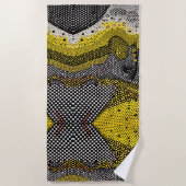 Modern Abstract Dot Pattern  Strandtuch (Vorderseite)