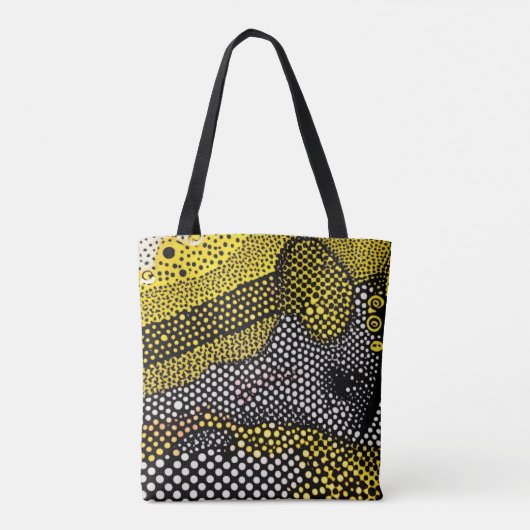 Modern Abstract Dot Pattern  Tasche (Rückseite)