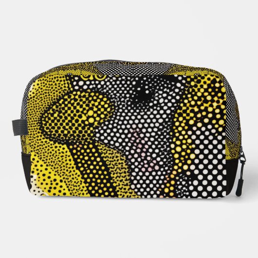 Modern Abstract Dot Pattern  Waschbeutel (Vorderseite)