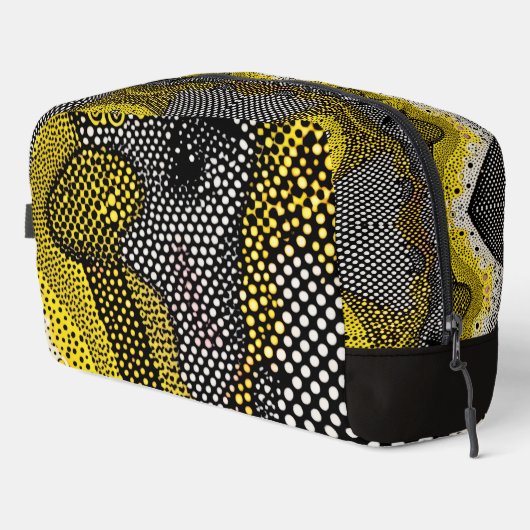 Modern Abstract Dot Pattern  Waschbeutel (Rechte Ecke)