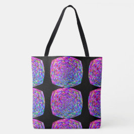 MODERN abstract draw in-light-pink-black-blue Tasche