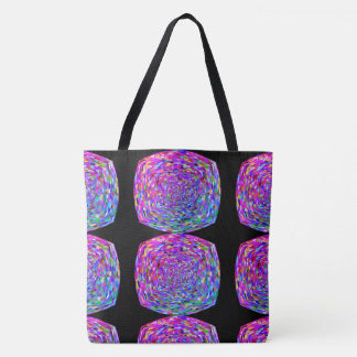 MODERN abstract draw in-light-pink-black-blue Tasche