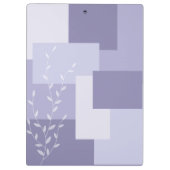 Modern Abstract Dusty Purple White Leaf Clipboard Klemmbrett (Rückseite)