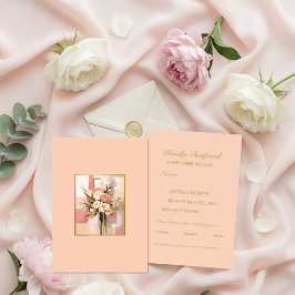 Modern Abstract Elegant RSVP Card Portrait