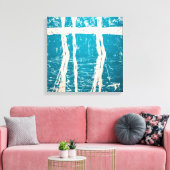 Modern Abstract Expressionism Textured Blue White Leinwanddruck (Insitu (Wohnzimmer))