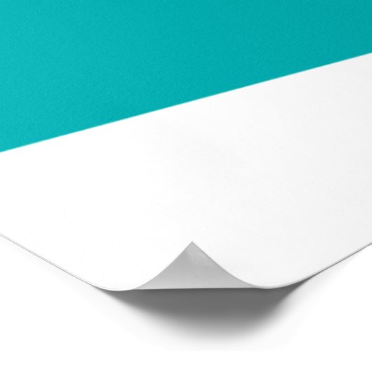 Modern Abstract Face Line Art Teal Poster (Ecke)