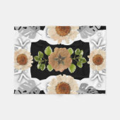 Modern abstract floral art fleecedecke (Vorderseite (Horizontal))