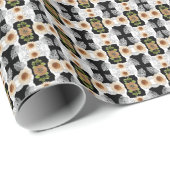 Modern abstract floral art geschenkpapier (Rolleneckpunkt)