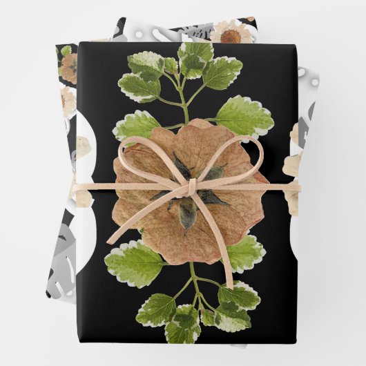 Modern abstract floral art geschenkpapier set (Beispiel)