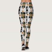 Modern abstract floral art leggings (Rückseite)