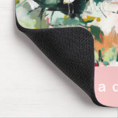 Modern Abstract Floral Art Personalized Desk Mat  Mousepad (Ecke)