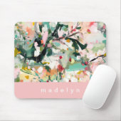 Modern Abstract Floral Art Personalized Desk Mat  Mousepad (Mit Mouse)