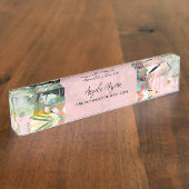 Modern Abstract Floral Art Personalized Namensplakette (Seite)