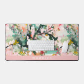 Modern Abstract Floral Art Personalized Schreibtischunterlage (Tastatur & Maus)