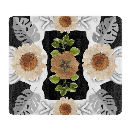 Modern abstract floral art schneidebrett (Vorderseite)