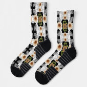 Modern abstract floral art socken (Links)