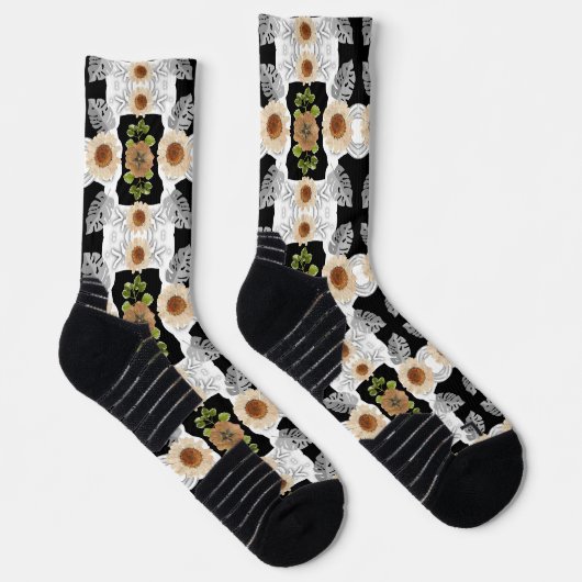Modern abstract floral art socken (Rechts)