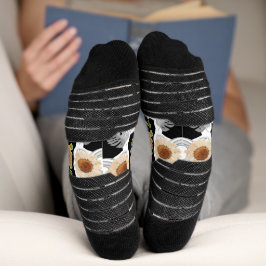 Modern abstract floral art socken