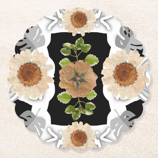 Modern abstract floral art untersetzer (Vorderseite)