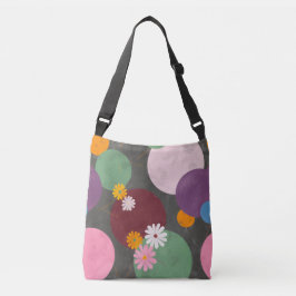 Modern Abstract Floral Circles Tote Bag Tragetaschen Mit Langen Trägern