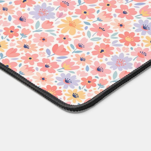 Modern Abstract Floral Pattern Schreibtischunterlage (Ecke)