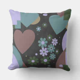 Modern Abstract Floral Throw Pillow Kissen