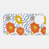 Modern Abstract Flowers Boho Wavy Case-Mate iPhone Hülle (Rückseite (Horizontal))
