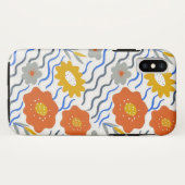 Modern Abstract Flowers Boho Wavy Case-Mate iPhone Hülle (Rückseite (Horizontal))