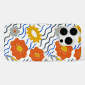 Modern Abstract Flowers Boho Wavy Case-Mate iPhone Hülle (Rückseite (Horizontal))