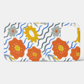 Modern Abstract Flowers Boho Wavy Case-Mate iPhone Hülle (Rückseite (Horizontal))