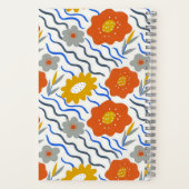 Modern Abstract Flowers Boho Wavy Notizblock (Rückseite)