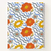 Modern Abstract Flowers Boho Wavy Notizblock (Rückseite)