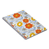 Modern Abstract Flowers Boho Wavy Notizblock (Rechte Seite)