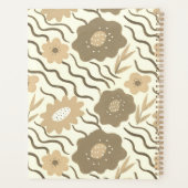 Modern Abstract Flowers Boho Wavy Planer (Rückseite)