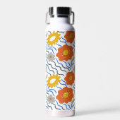 Modern Abstract Flowers Boho Wavy Trinkflasche (Vorne)