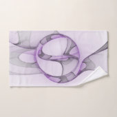 Modern Abstract Fractal Art Lavender Gray Badhandtuch Set (Handtuch)