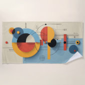 Modern Abstract Geometric Art Composition Strandtuch (Vorderseite)