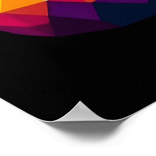 Modern Abstract Geometric Art | Gautama Buddha Poster (Ecke)