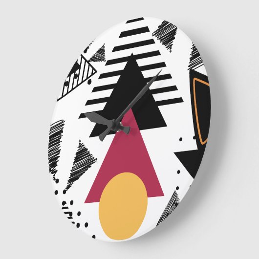 Modern Abstract geometric art Große Wanduhr (Winkel)