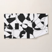 Modern abstract Geometric black and white king Badhandtuch Set (Handtuch)