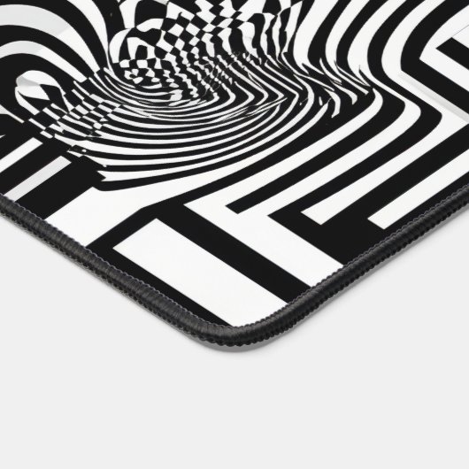 Modern Abstract Geometric Black White Pattern Schreibtischunterlage (Ecke)