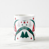 Modern Abstract Geometric Christmas Mug Kaffeetasse (Mittel)