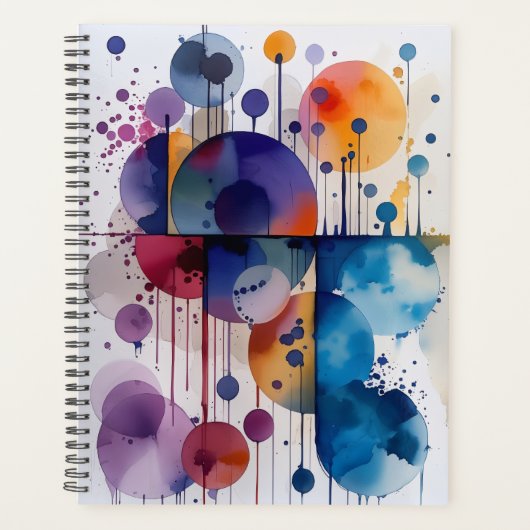 Modern Abstract Geometric Circles Planer (Vorderseite)