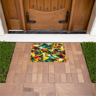 Modern Abstract Geometric Colorful Crystal Glass Fußmatte
