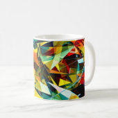 Modern Abstract Geometric Colorful Crystal Glass Kaffeetasse (VorderseiteRechts)