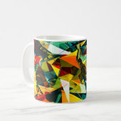Modern Abstract Geometric Colorful Crystal Glass Kaffeetasse (Vorderseite Links)