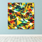Modern Abstract Geometric Colorful Crystal Glass Leinwanddruck (Insitu (Holzboden))
